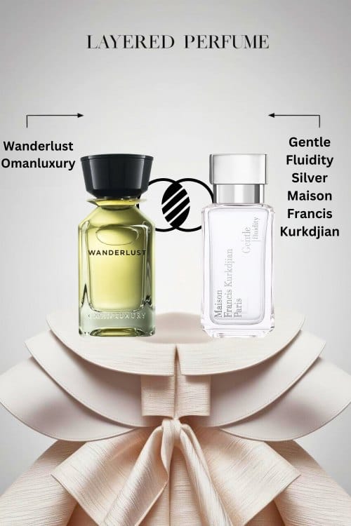 Layering Wanderlust by Omanluxury & Gentle Fluidity Silver by Maison Francis Kurkdjian